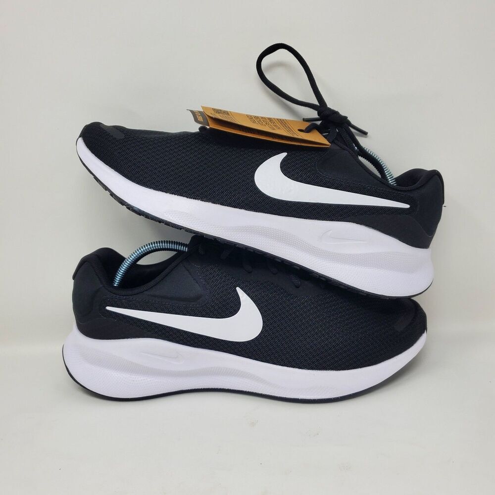 Nike Revolution 7 Wide Road Running Shoes Black White FB8501-002 Men's Size 11 - Picture 7 of 12